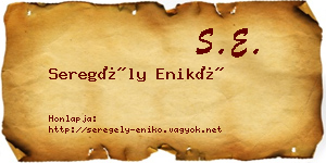 Seregély Enikő névjegykártya